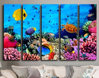 Coral Reef Painting Etsy