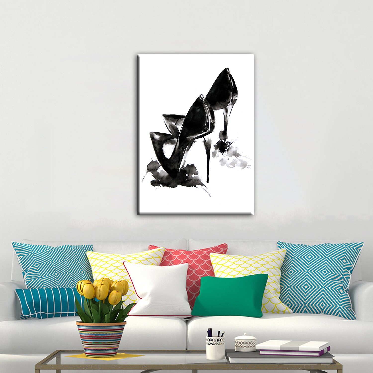 Fashion Wall Art Canvas Wall Art Fashion Print Fashion Etsy