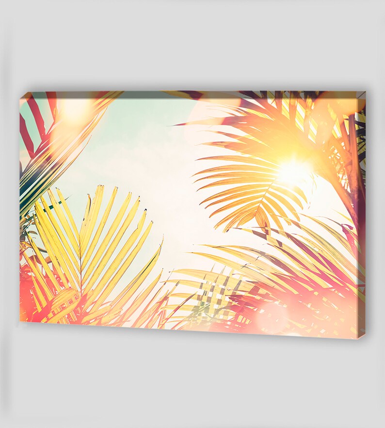 Palm Tree Canvas Wall Art Palm Tree Canvas Art Palm Wall Art Etsy