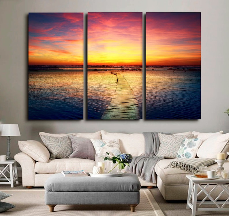 Canvas Wall Art Sunset Canvas Art Sunset Painting Sunset Wall Etsy
