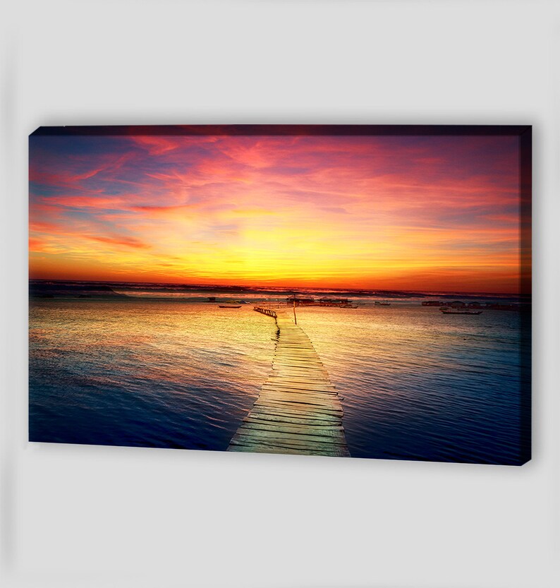 Canvas Wall Art Sunset Canvas Art Sunset Painting Sunset Wall Etsy