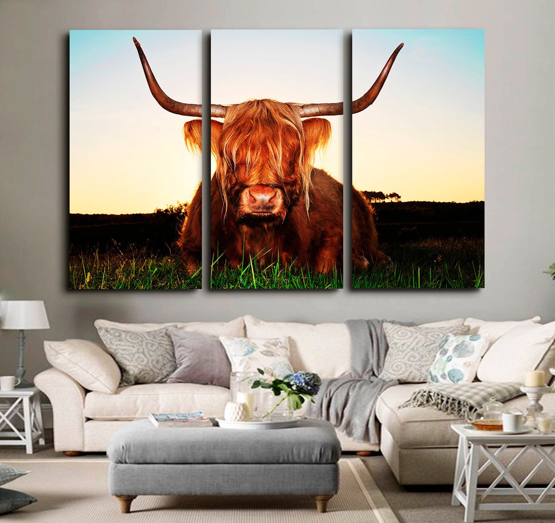 Canvas Wall Art Highland Cow Prints Cow Canvas Art Highland Etsy Canvas Wall Art Highland Cow Prints Cow Canvas Art Highland Etsy