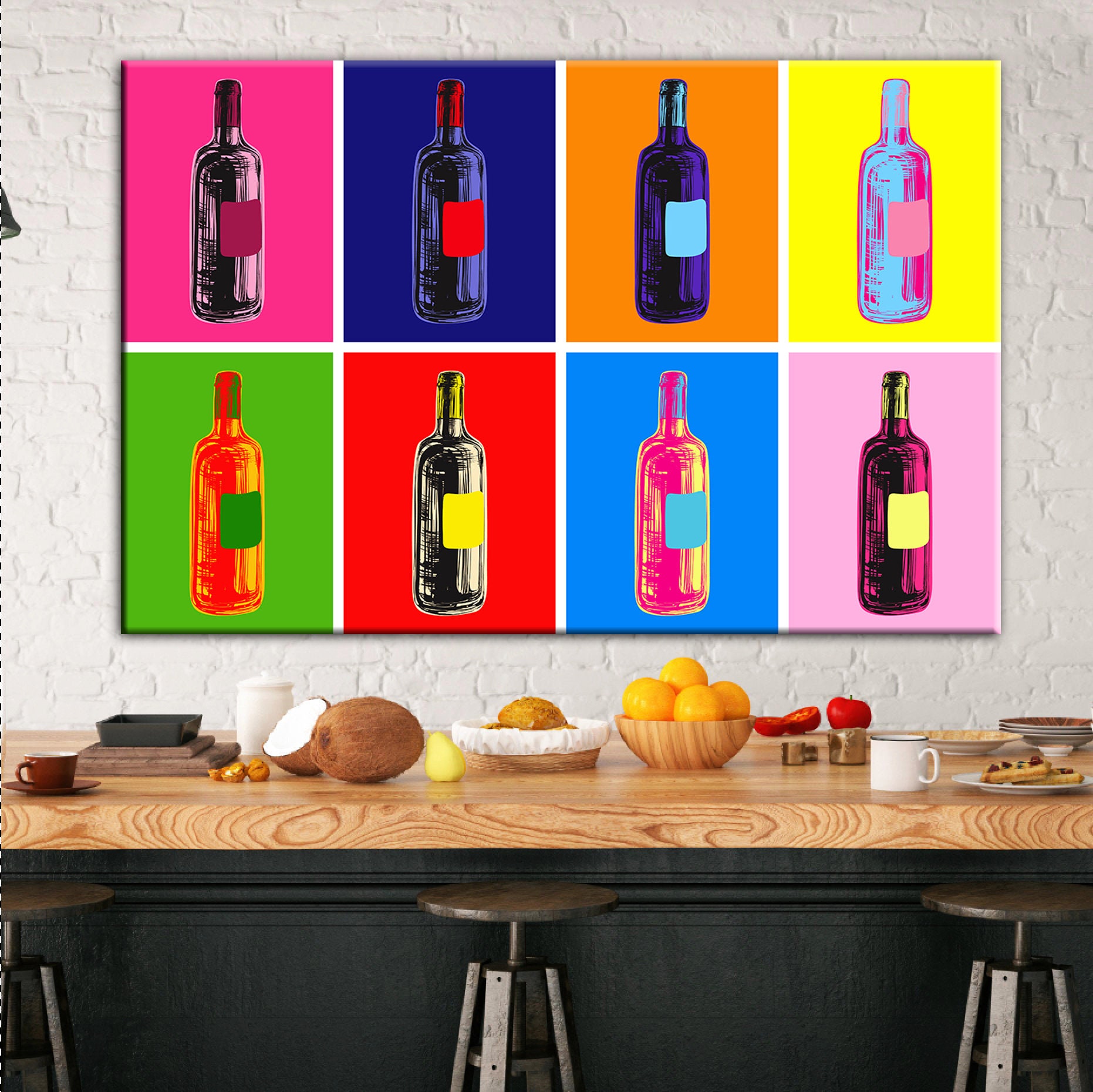 Wine Wall Art Canvas Wall Art Restaurant Decor Wine Print Wine Etsy