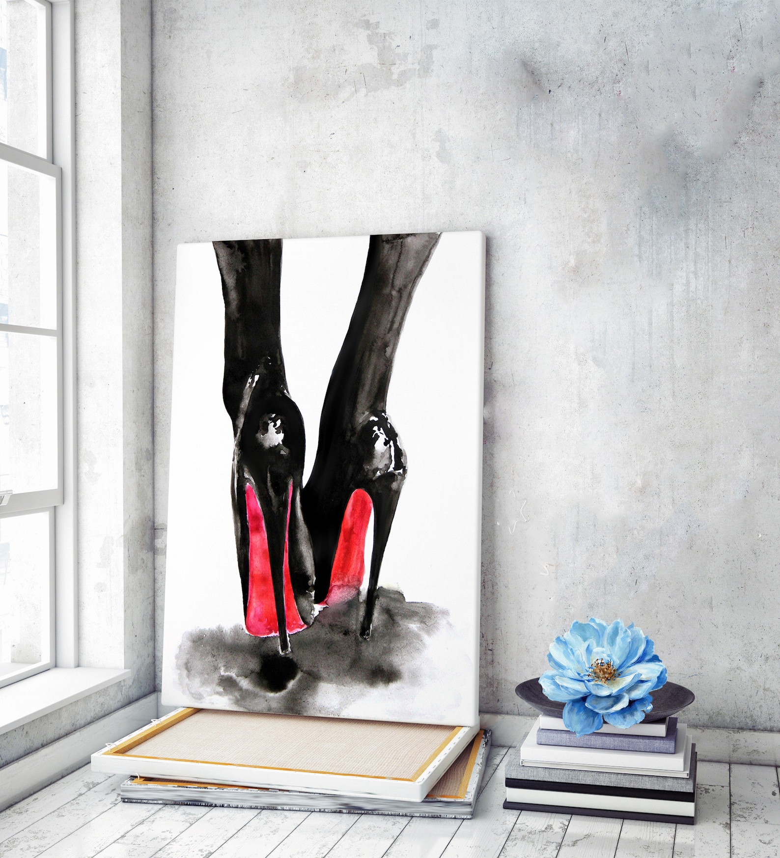 Fashion Wall Art Fashion Canvas Wall Art Fashion Print Red Etsy