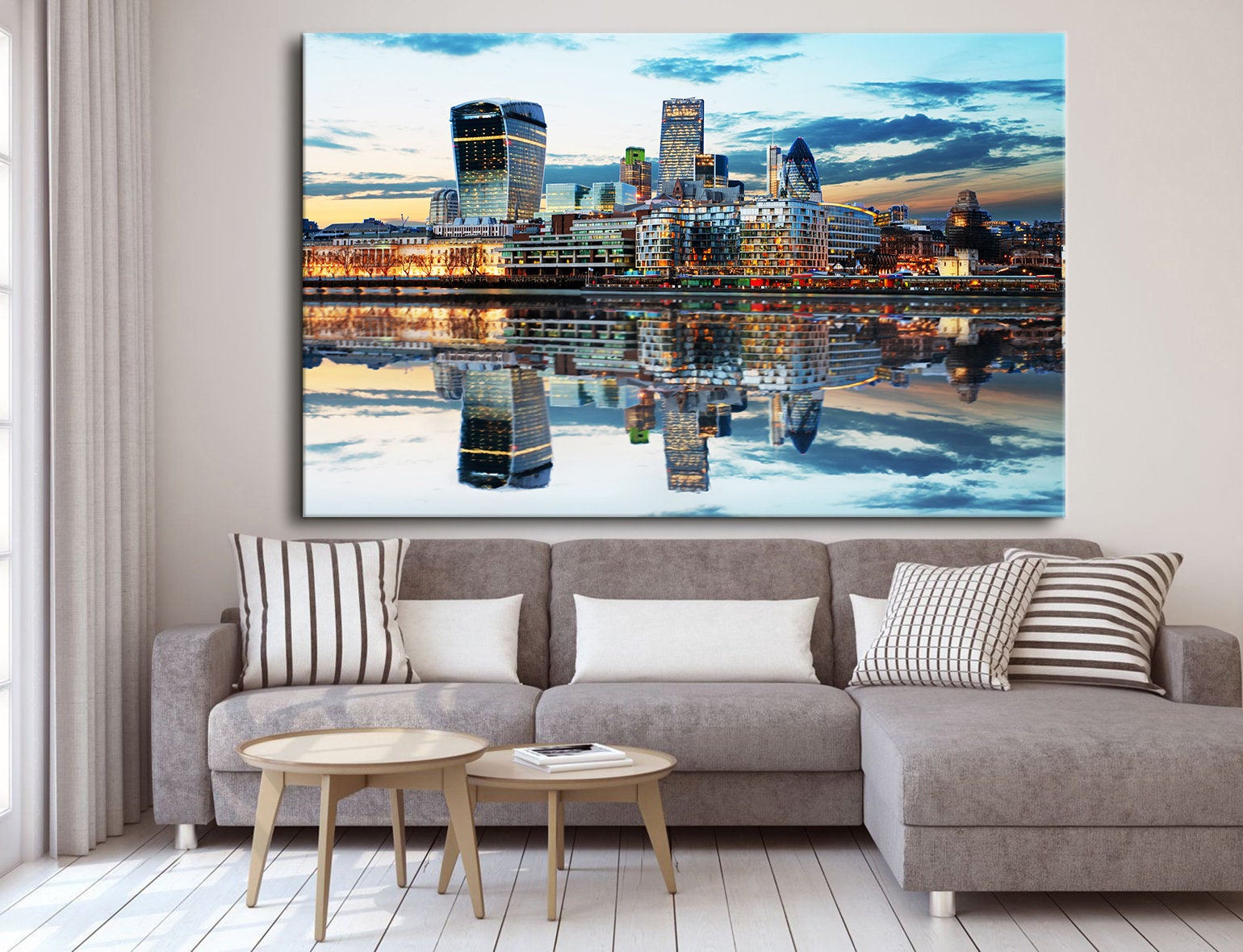 London Skyline Canvas Art Canvas Wall Art London Skyline Wall Etsy