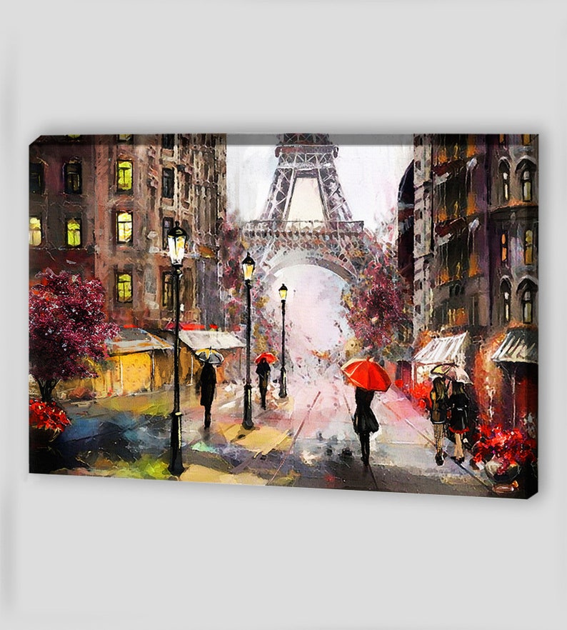 Canvas Wall Art Eiffel Tower Wall Art Canvas Art Paris Wall Etsy