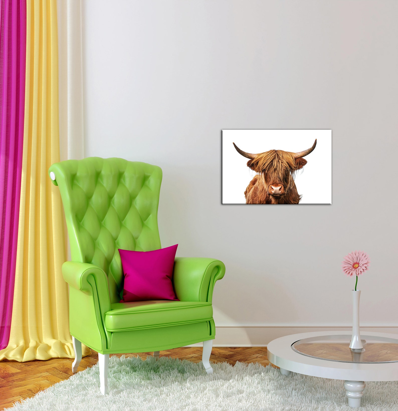 Highland Cow Wall Art Highland Cow Canvas Wall Art Canvas Art Etsy