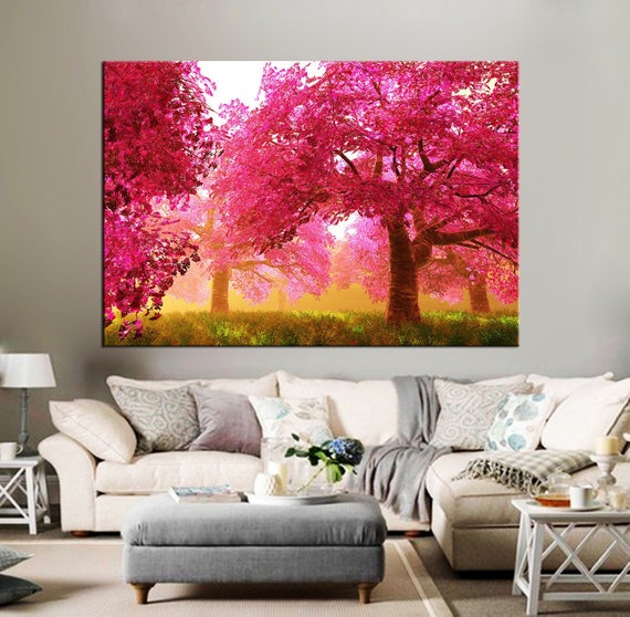Canvas Wall Art Pink Leaves Tree Nature Prints - Tree Canvas Wall Art Nature Canvas Wall Art Pink Leaves Tree Nature Prints - Tree Canvas Wall Art Nature