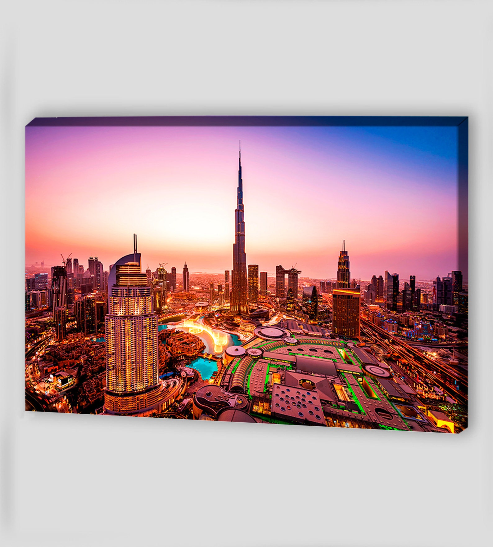 Dubai Canvas Wall Art Dubai Skyline Dubai Wall Art Dubai Etsy