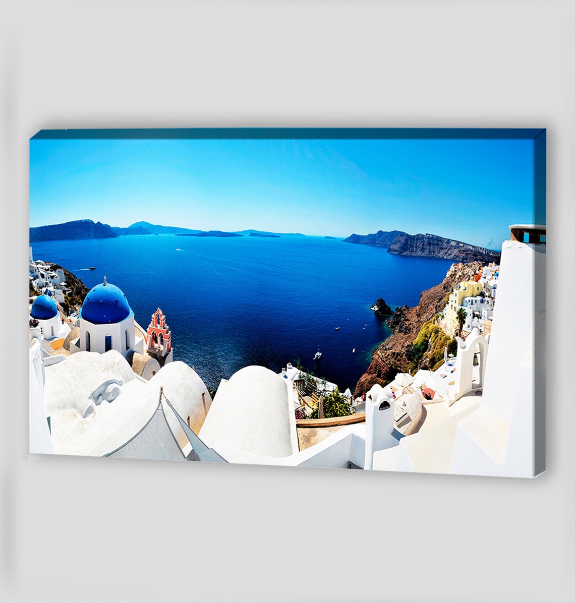 Santorini Greece Canvas Wall Art Canvas Art Santorini Wall Art Etsy