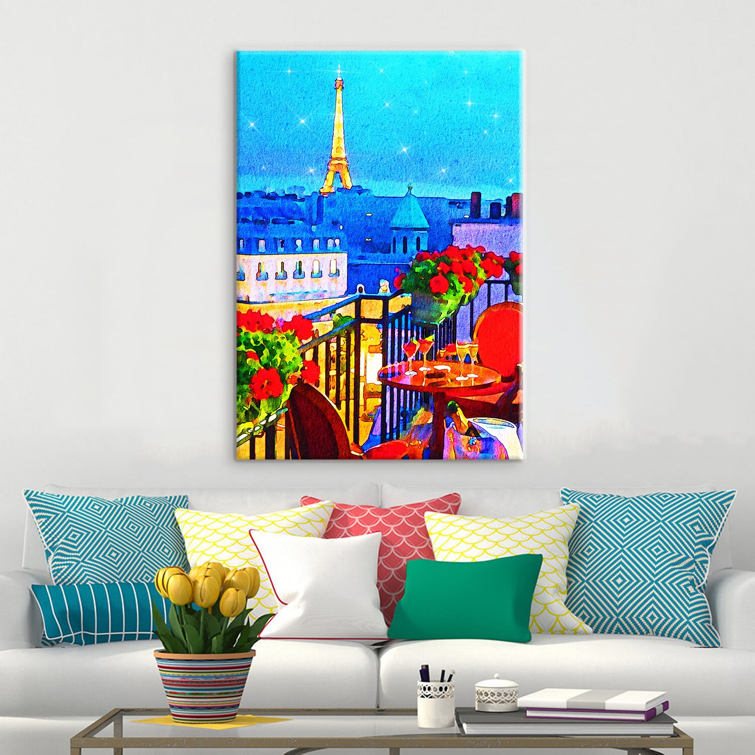 Paris Painting Canvas Art Paris Print Paris Wall Art Paris Etsy