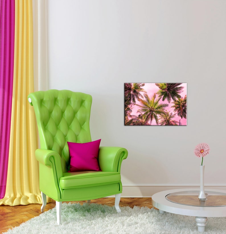 Palm Trees Canvas Wall Art Palm Trees Canvas Wall Decor Palm Etsy