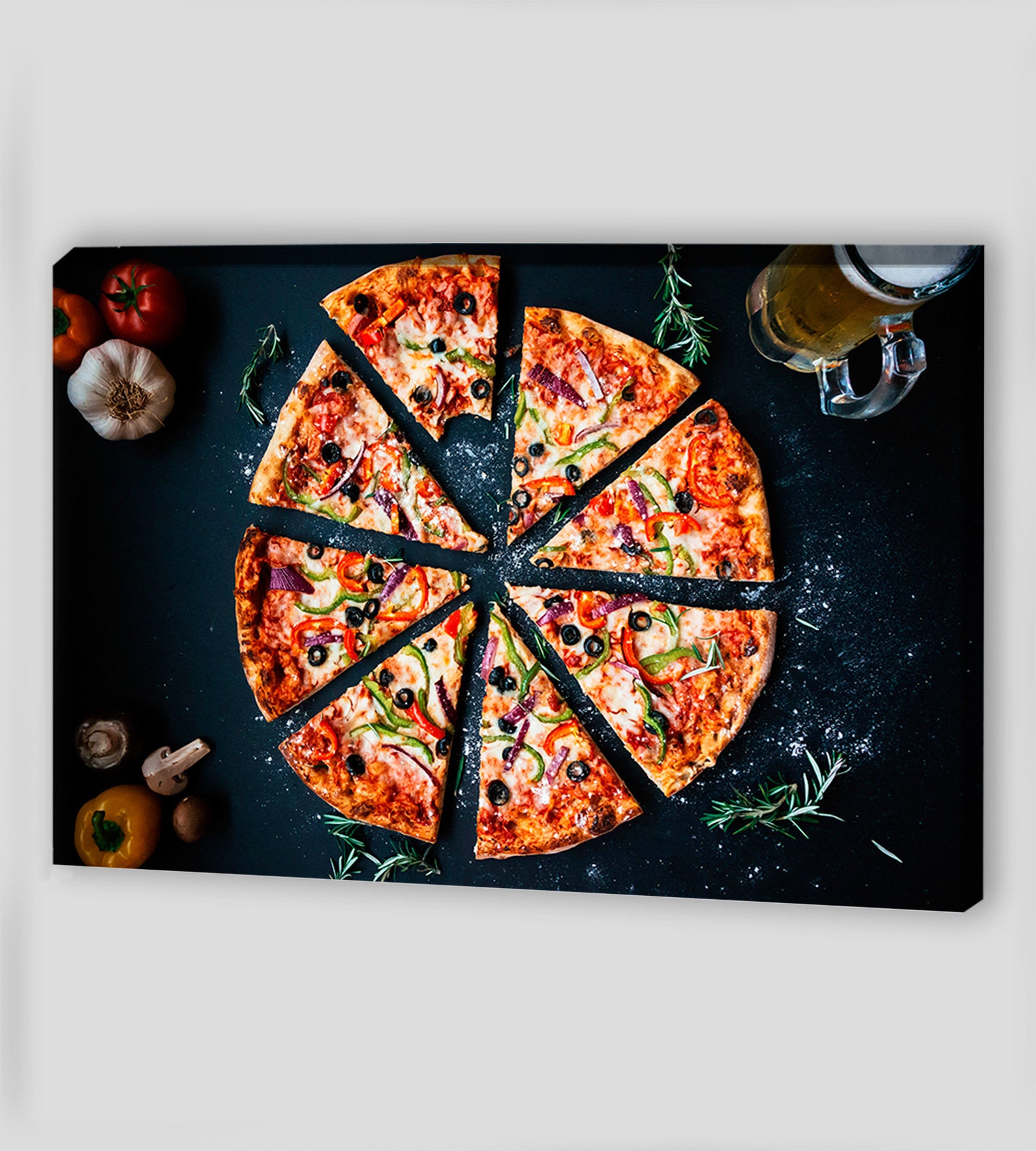 Canvas Wall Art Pizza Art Restaurant Decor Food Print Food Etsy UK