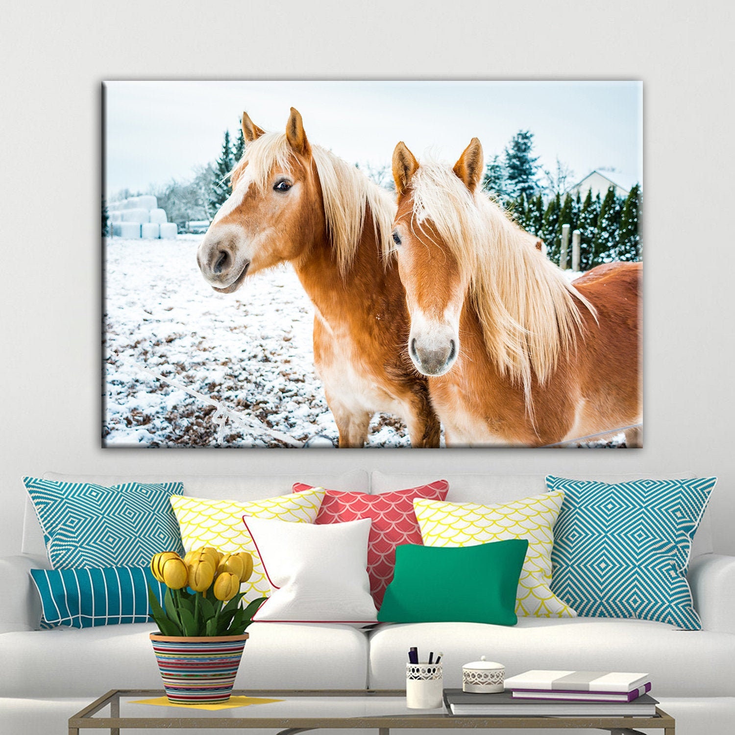 Horse Wall Art Canvas Wall Art Horse Canvas Art Horse Wall Etsy