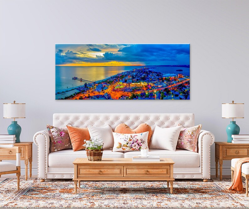 Fort Myers Beach Florida Canvas Art Florida Canvas Wall Art Etsy