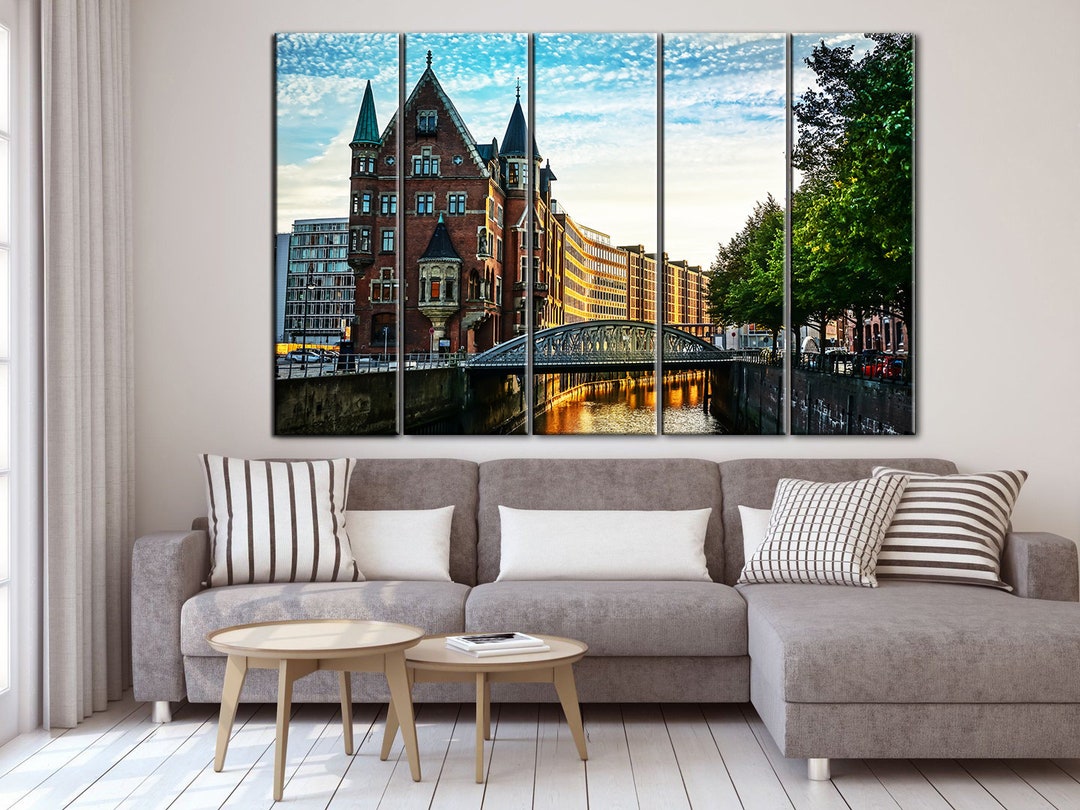 Hamburg Skyline Canvas Art Hamburg Skyline Wall Art Hamburg - Etsy