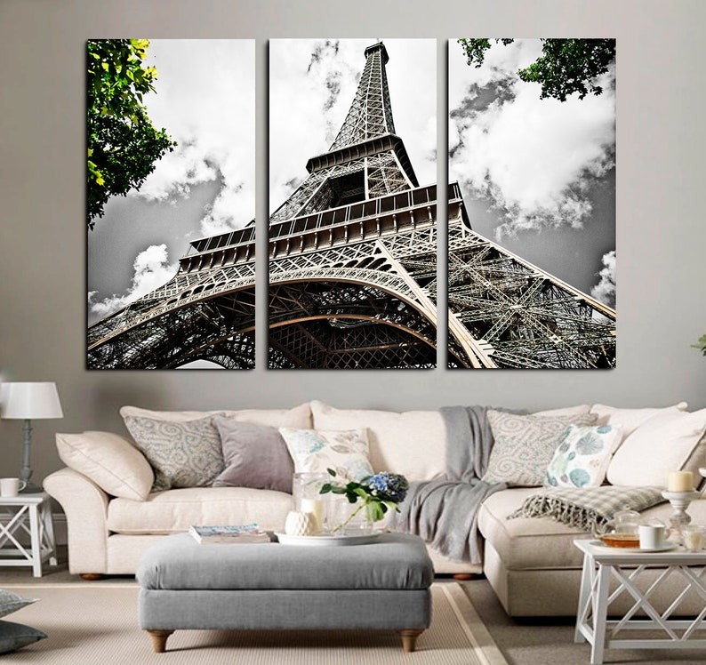Eiffel Tower Canvas Art Canvas Wall Art Eiffel Tower Prints Etsy