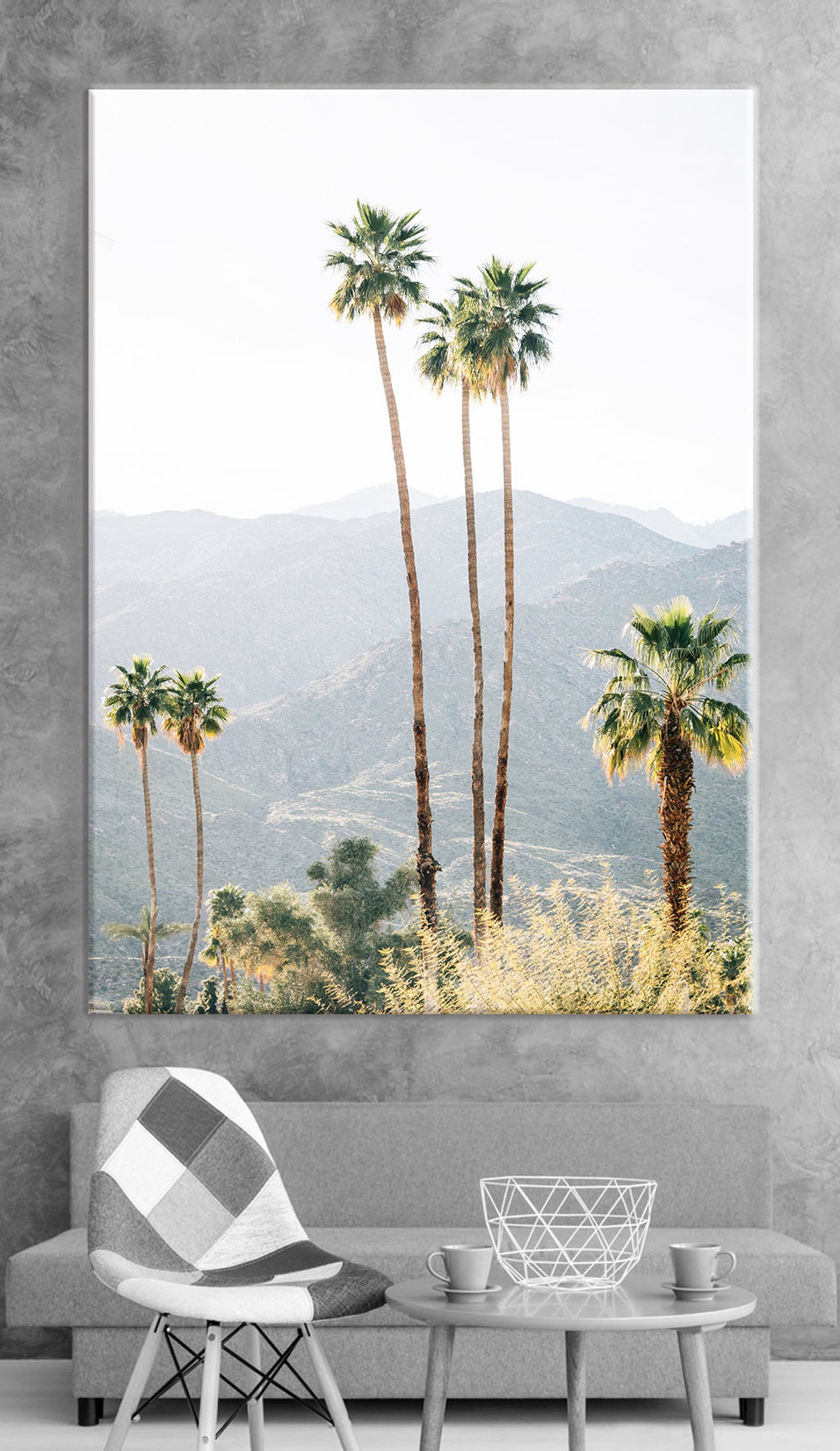 Palm Springs California Canvas Art Palm Springs Wall Art Etsy