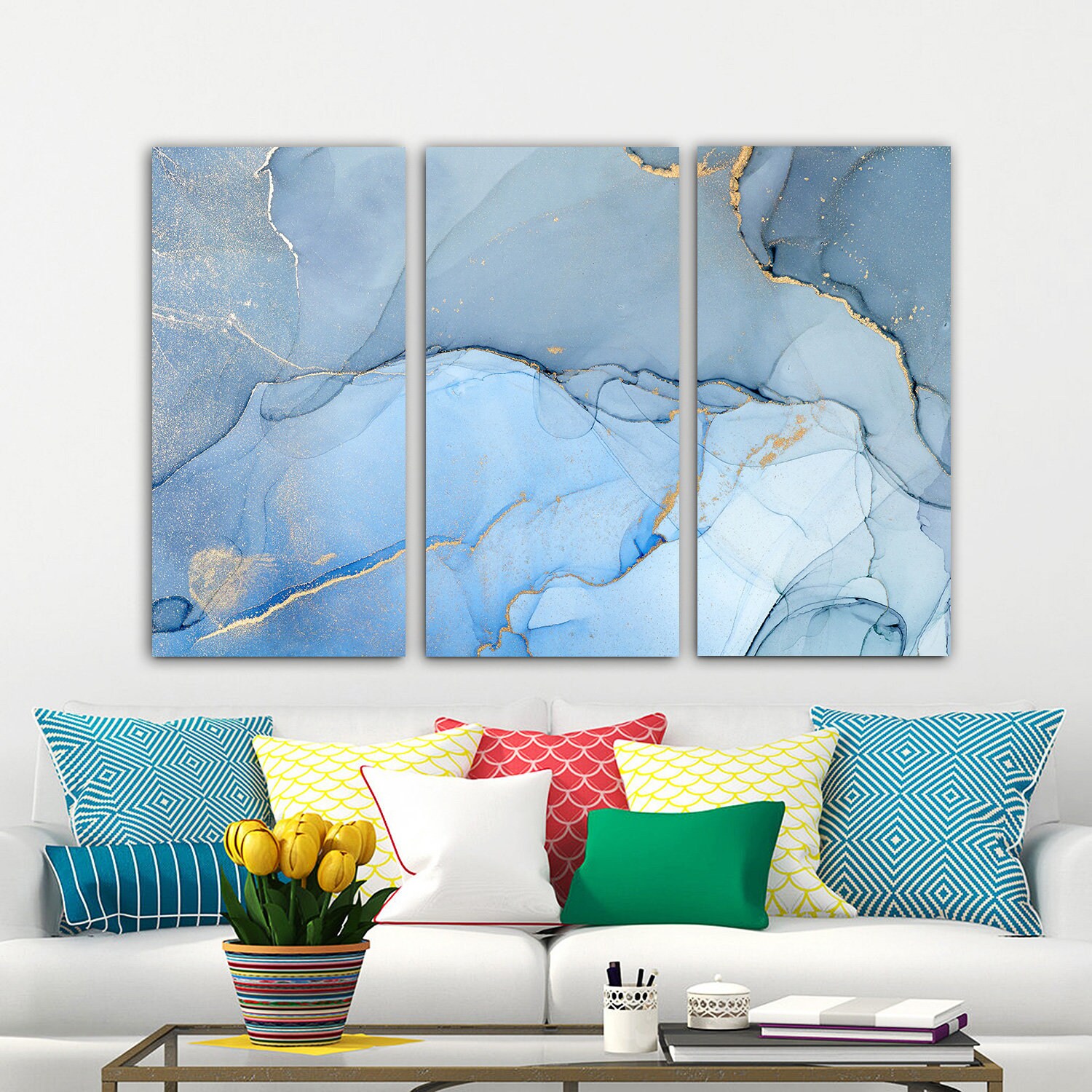 Marble Abstract Wall Art Canvas Wall Art Canvas Art Gold Etsy