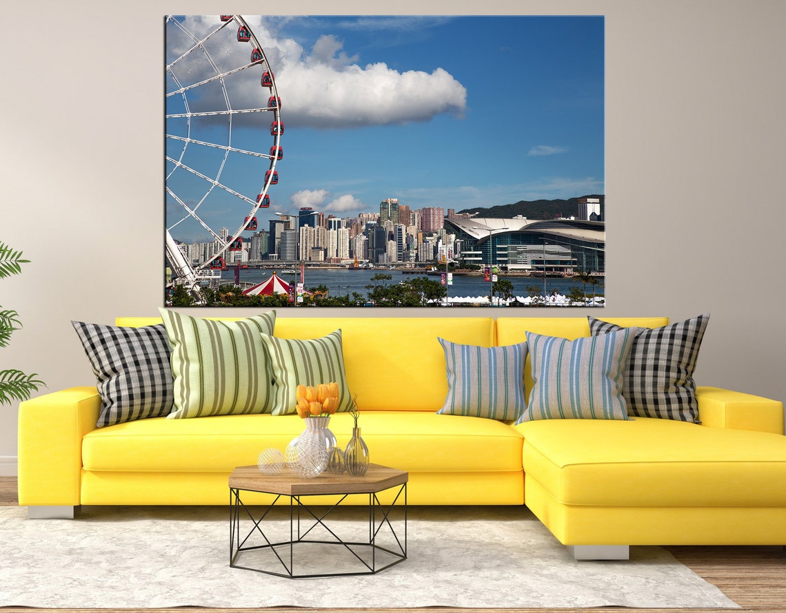 Canvas Wall Art Hong Kong Landscape Canvas Art Hong Kong Wall Etsy