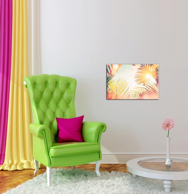 Palm Tree Canvas Wall Art Palm Tree Canvas Art Palm Wall Art Etsy