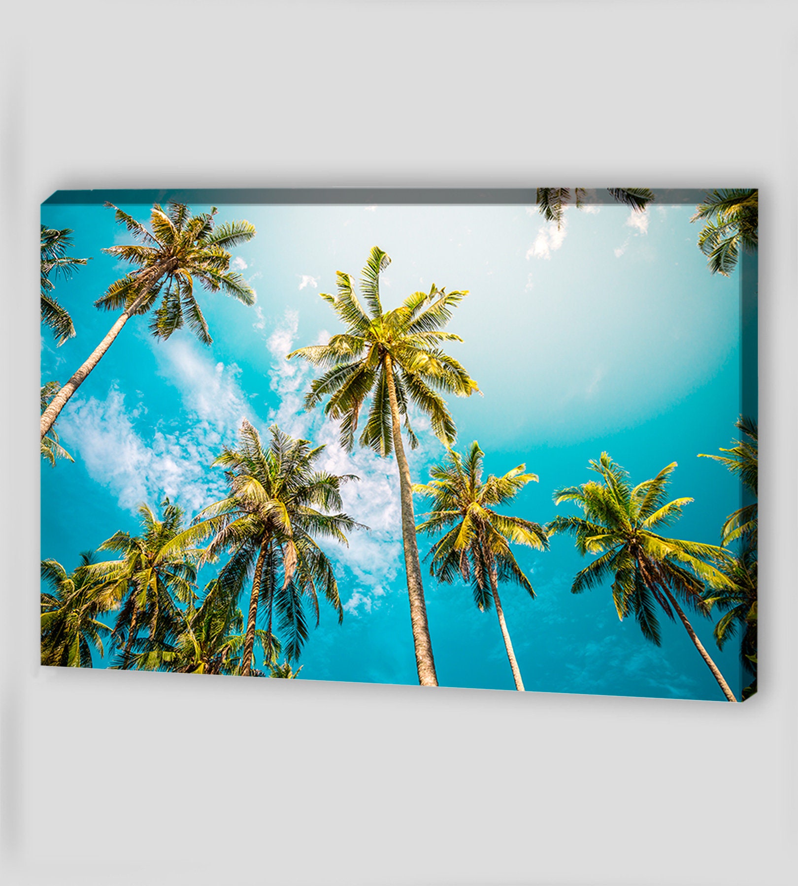 Palm Tree Canvas Wall Art Palm Tree Canvas Art Palm Wall Art Etsy
