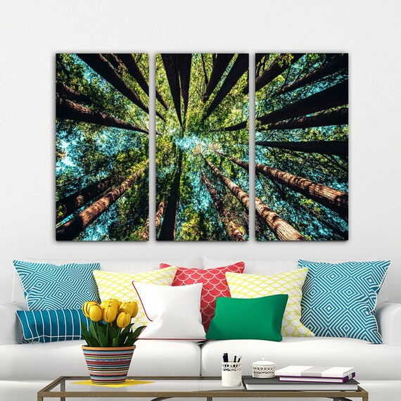 Forest Trees Canvas Wall Art Canvas Art Nature Prints Forest Etsy