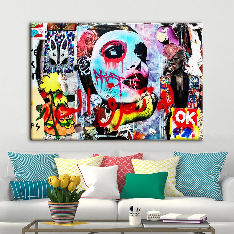 Canvas Wall Art Street Art Painting Mural Canvas Art Graffiti Etsy