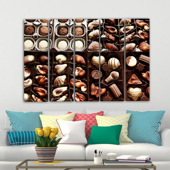 Chocolate Canvas Wall Art Canvas Art Candy Print Restaurant Etsy