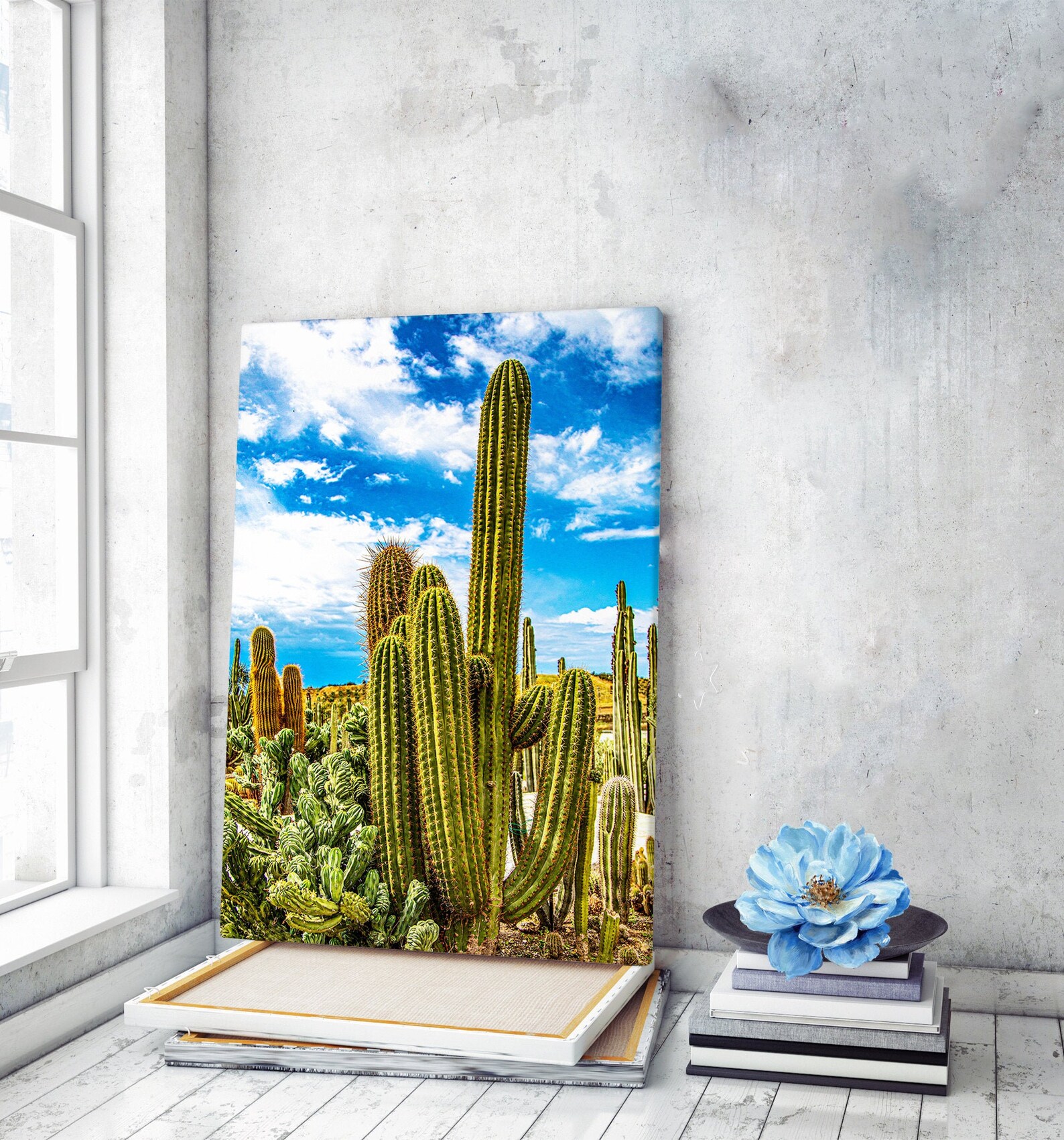 Cactus Canvas Wall Art Art Agave Wall Art Cactus Wall Art Etsy
