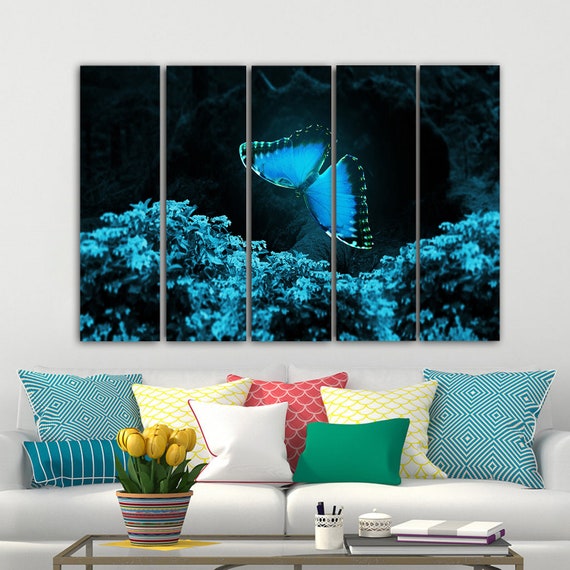 Butterfly Canvas Wall Art Canvas Art Butterfly Print Butterfly Etsy