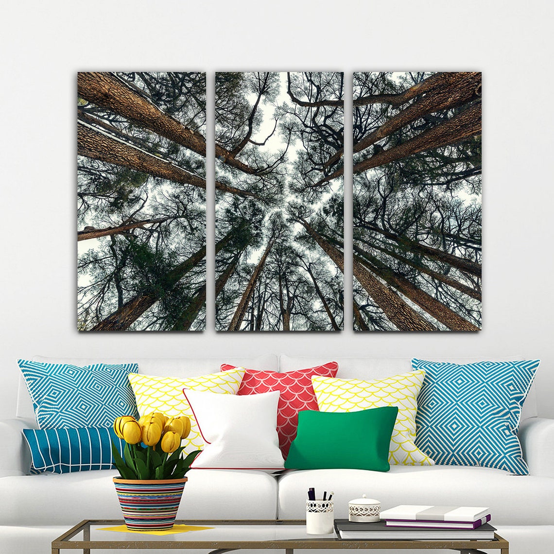 Forest Trees Wall Art Canvas Art Forest Trees Print Canvas Etsy UK
