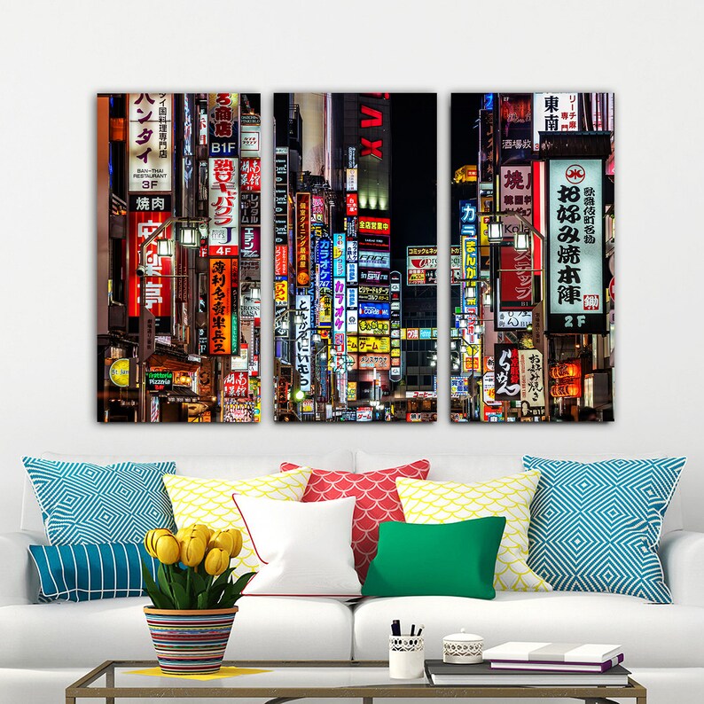 Canvas Wall Art Tokyo Skyline Tokyo Wall Art Tokyo Etsy