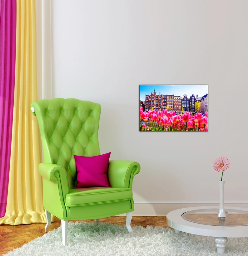 Canvas Wall Art Amsterdam Skyline Amsterdam Wall Art Etsy
