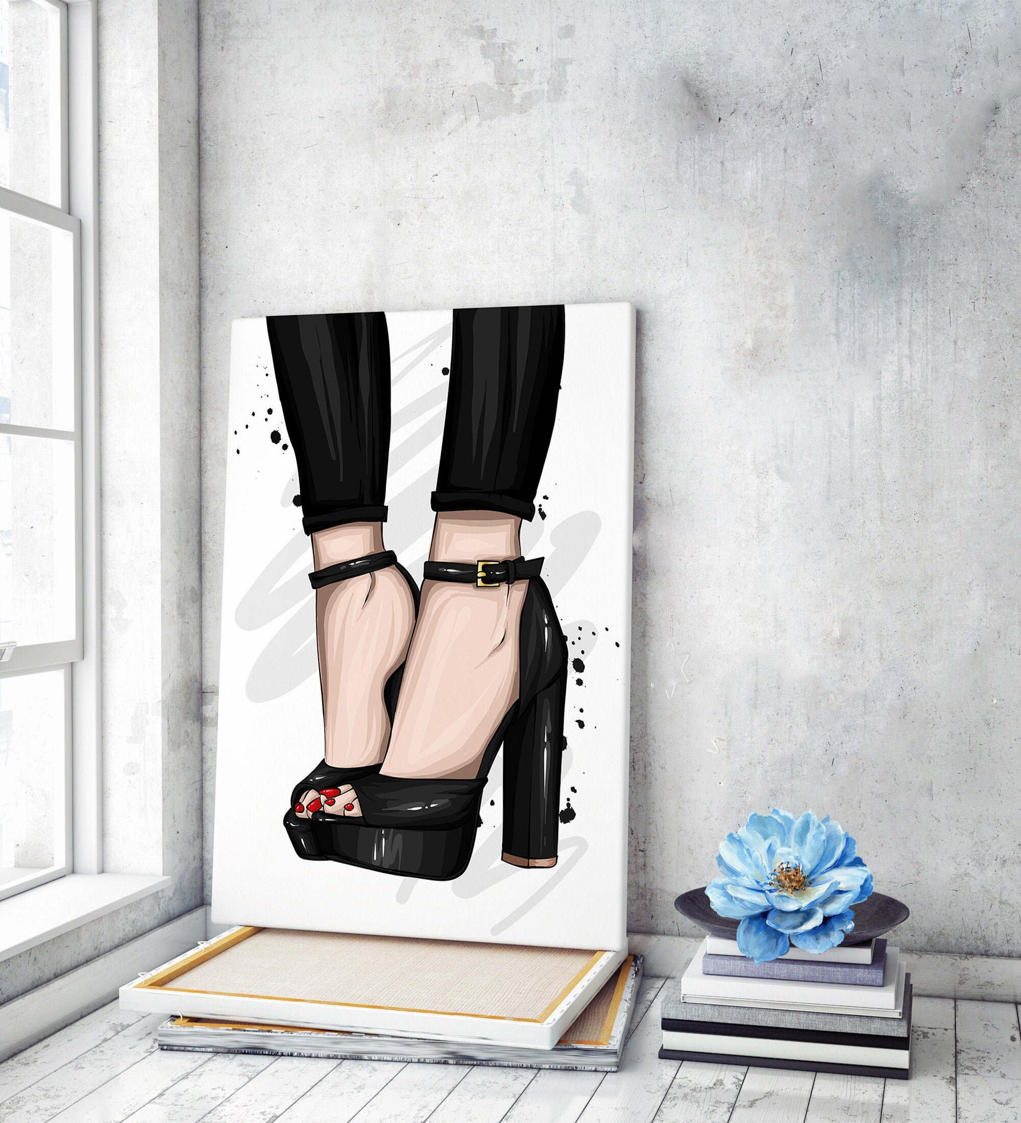 Fashion Wall Art Canvas Wall Art Fashion Canvas Fashion Etsy