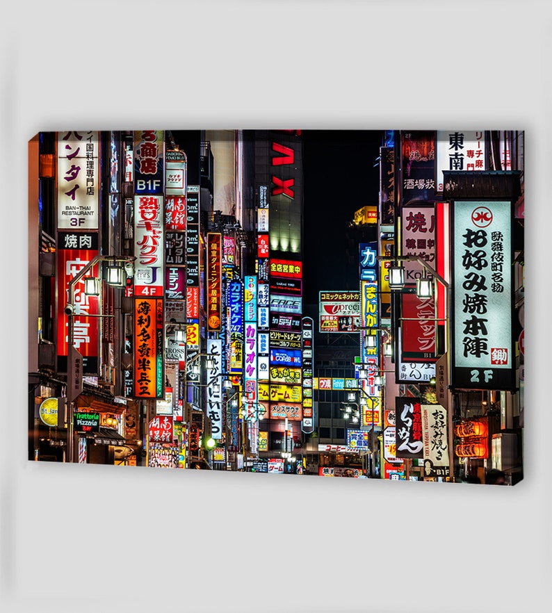Canvas Wall Art Tokyo Skyline Tokyo Wall Art Tokyo Etsy