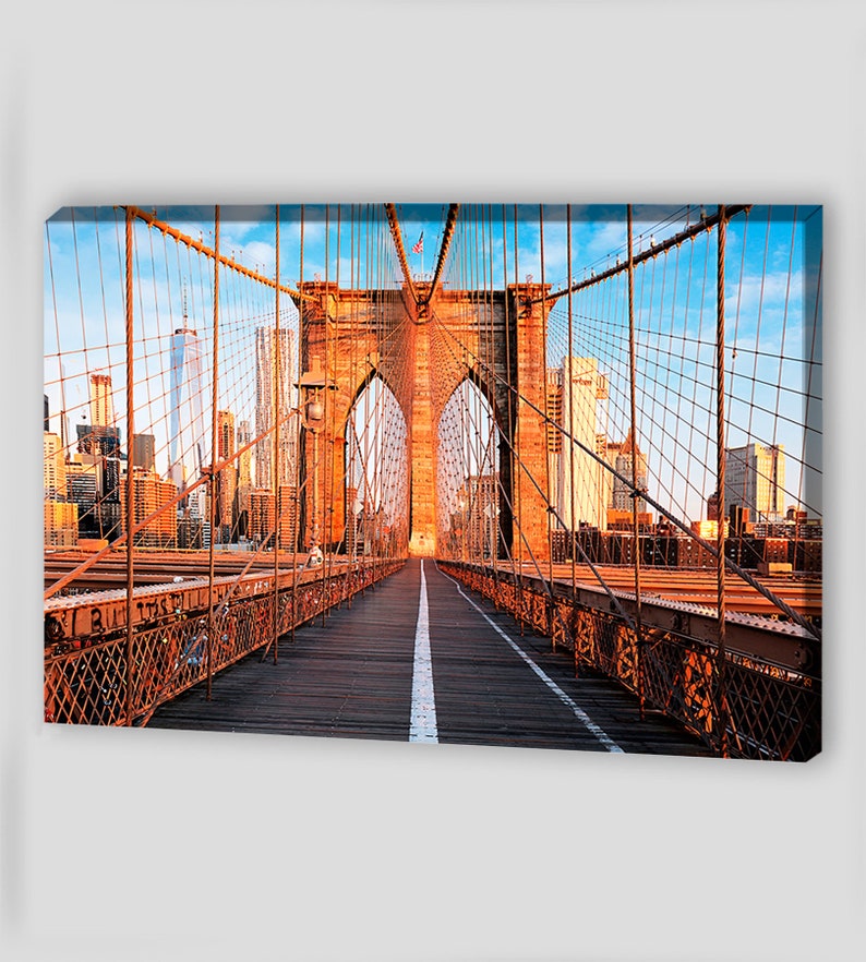 Canvas wall art canvas art brooklyn bridge new york Etsy