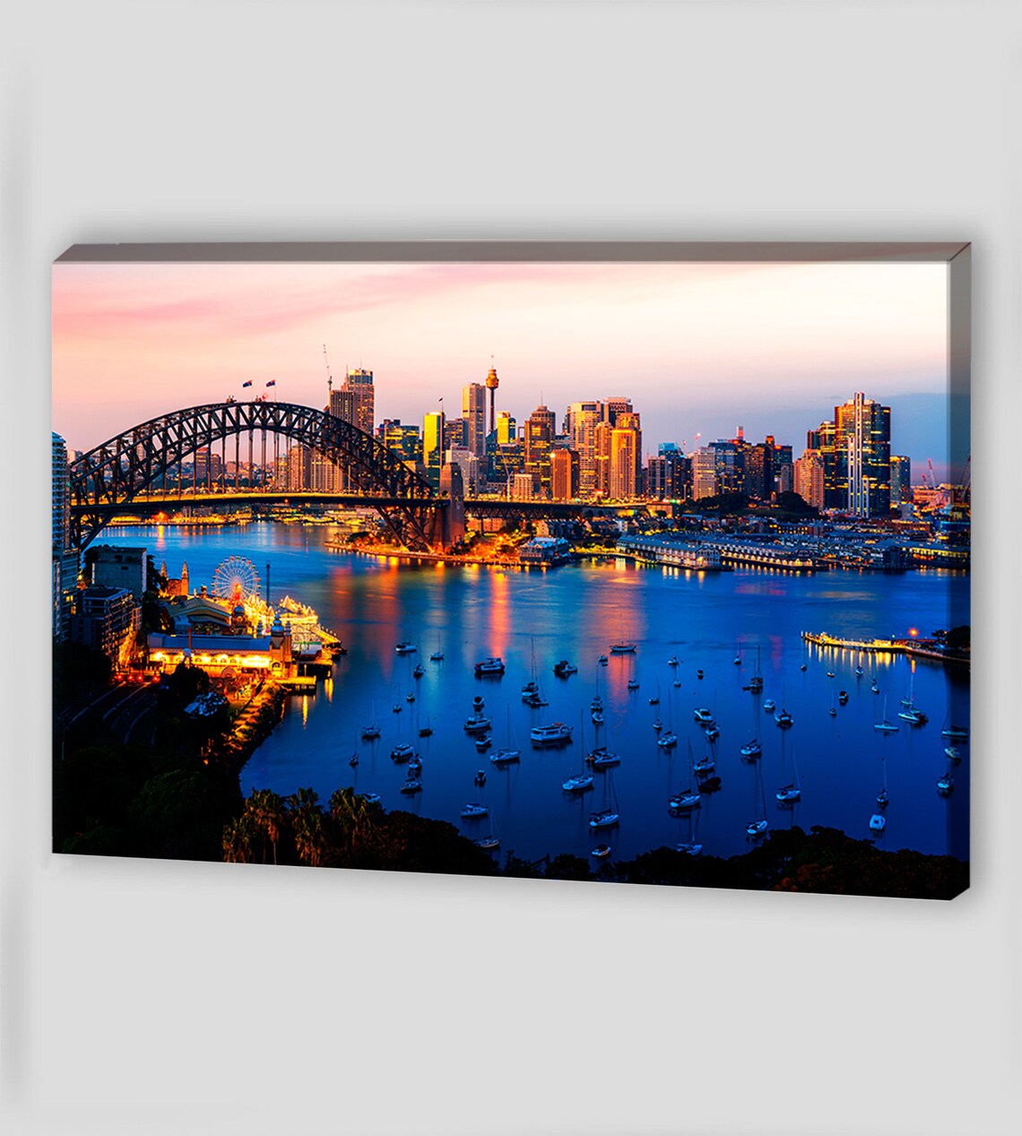 Sydney Skyline Canvas Art Harbour Bridge Canvas Wall Art Etsy