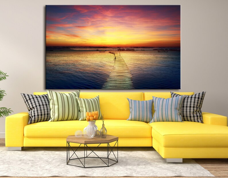 Canvas Wall Art Sunset Canvas Art Sunset Painting Sunset Wall Etsy
