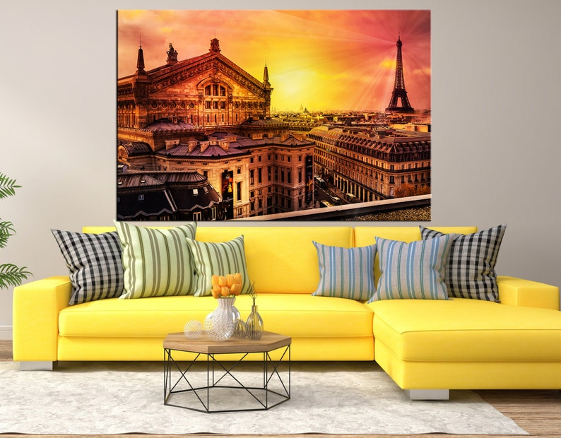 Paris Canvas Art Canvas Wall Art Eiffel Tower Prints Paris Etsy