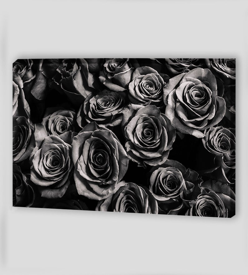 Rose Wall Art Canvas Wall Art Rose Painting Flower Wall Art Etsy