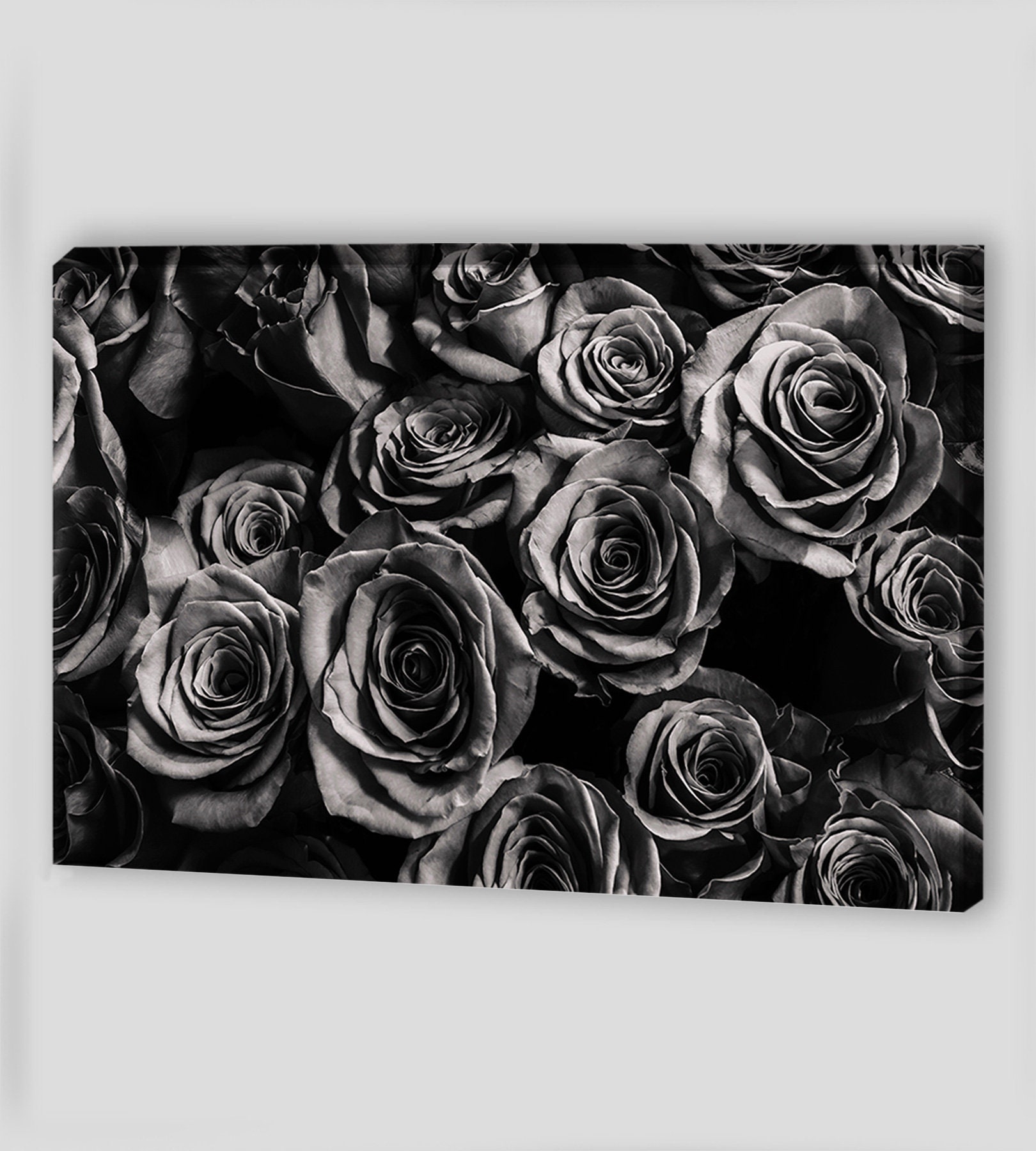 Rose Wall Art Canvas Wall Art Rose Painting Flower Wall Art Etsy