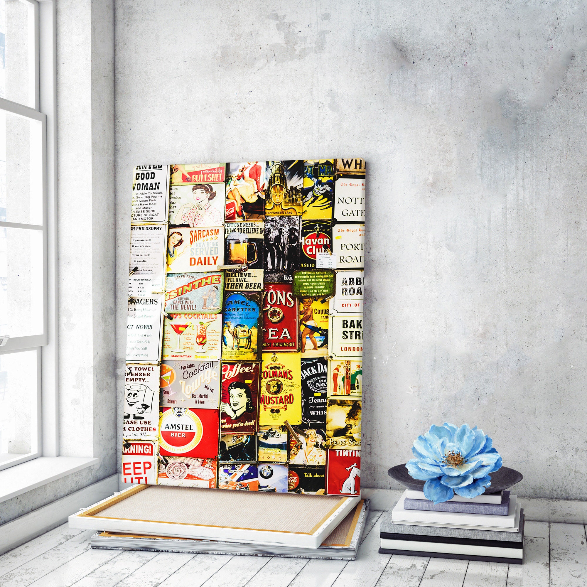 Canvas Wall Art Stickers Canvas Art Street Art Painting Etsy