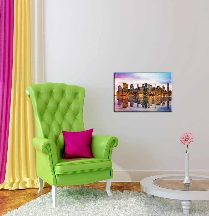 New York Skyline Canvas Wall Art New York Wall Art New York Etsy