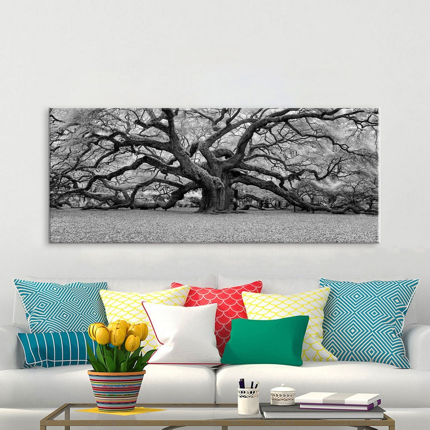 Big Angel Oak Tree Canvas Art Charleston South Carolina Angel Etsy