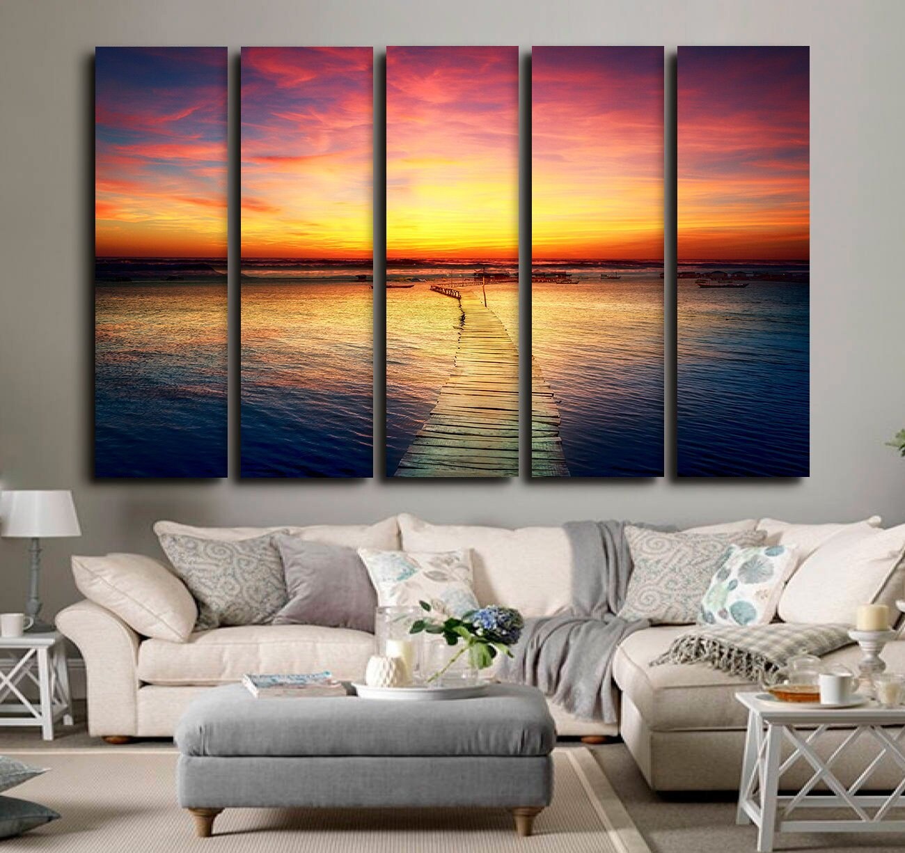 Canvas Wall Art Sunset Canvas Art Sunset Painting Sunset Wall Etsy