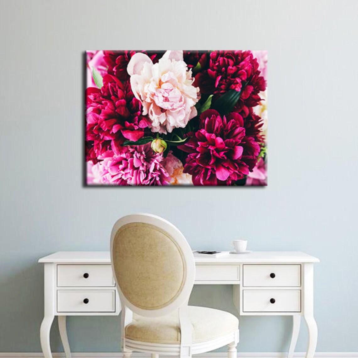 Canvas Wall Art Canvas Art Peony Prints Flowers Prints Peony Etsy