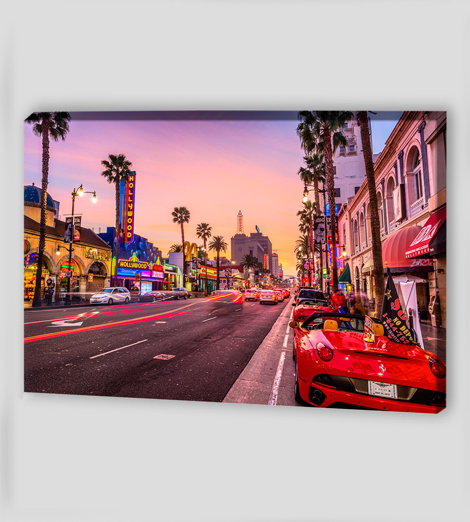 Los Angeles Downtown Skyline Canvas Wall Art Los Angeles Wall Etsy