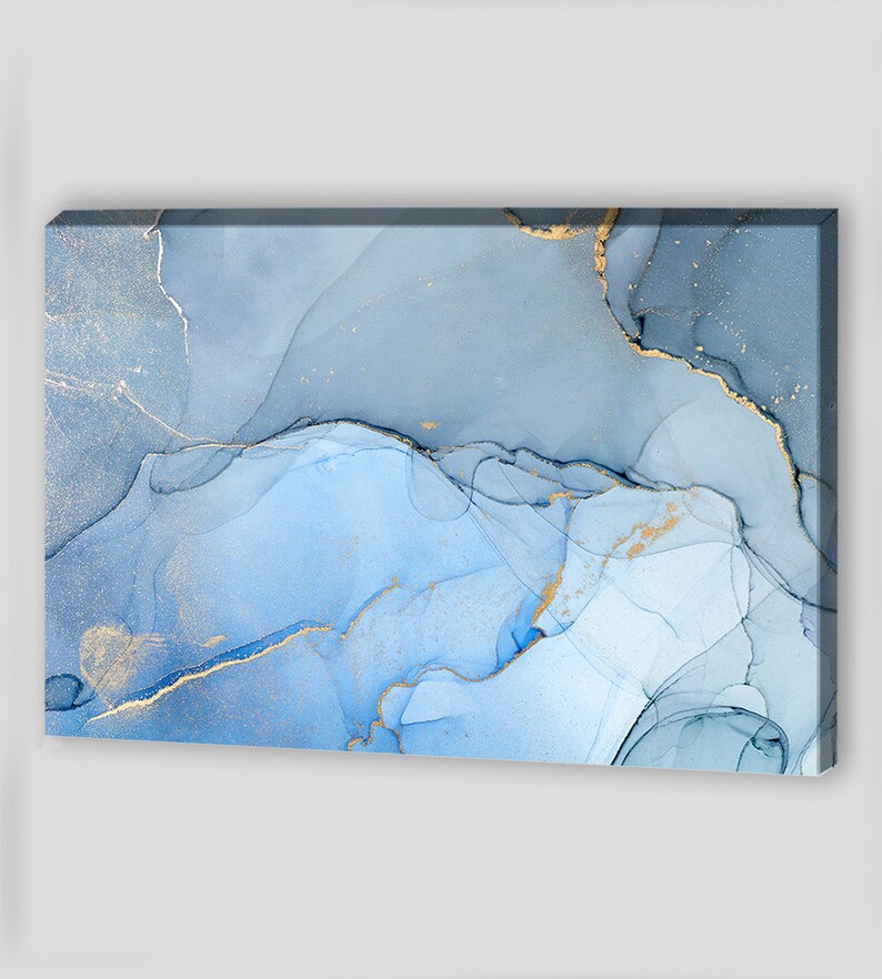 Marble Abstract Wall Art Canvas Wall Art Canvas Art Gold Etsy