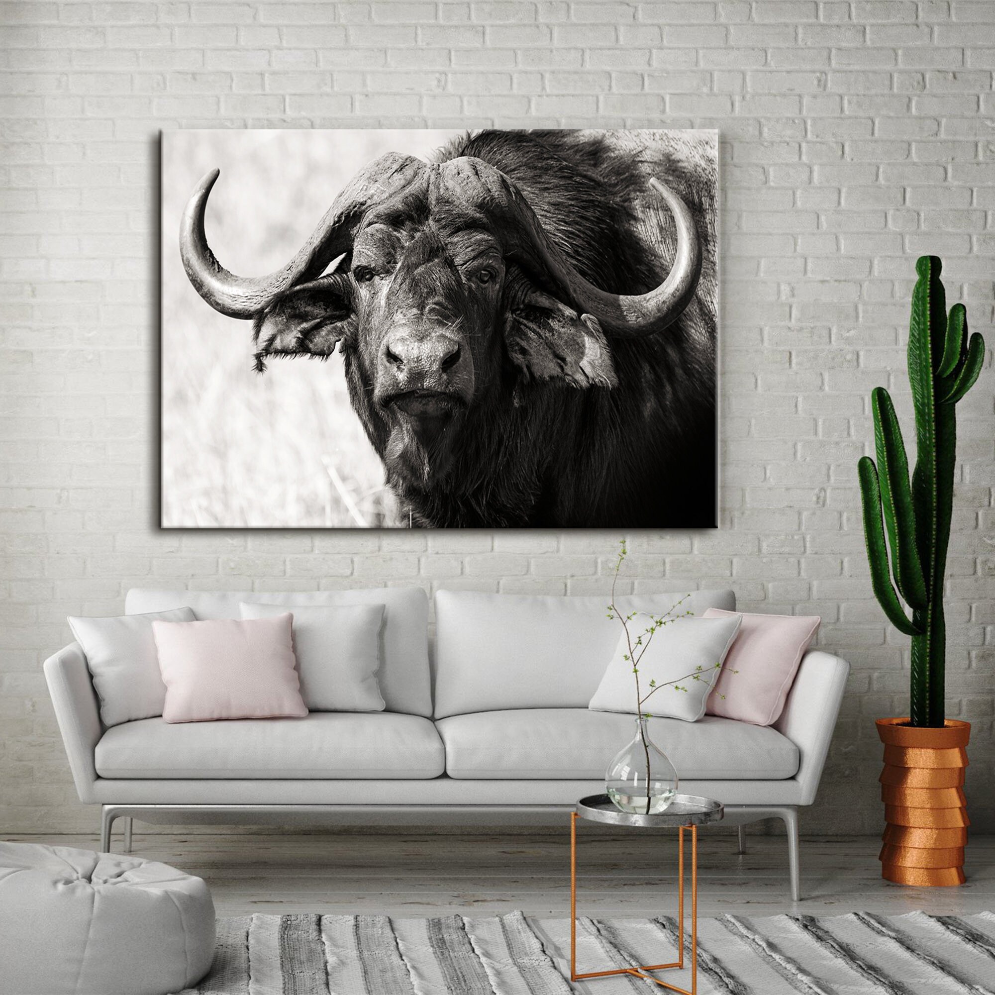 Canvas Wall Art Canvas Art Buffalo Canvas Buffalo Wall Art Etsy